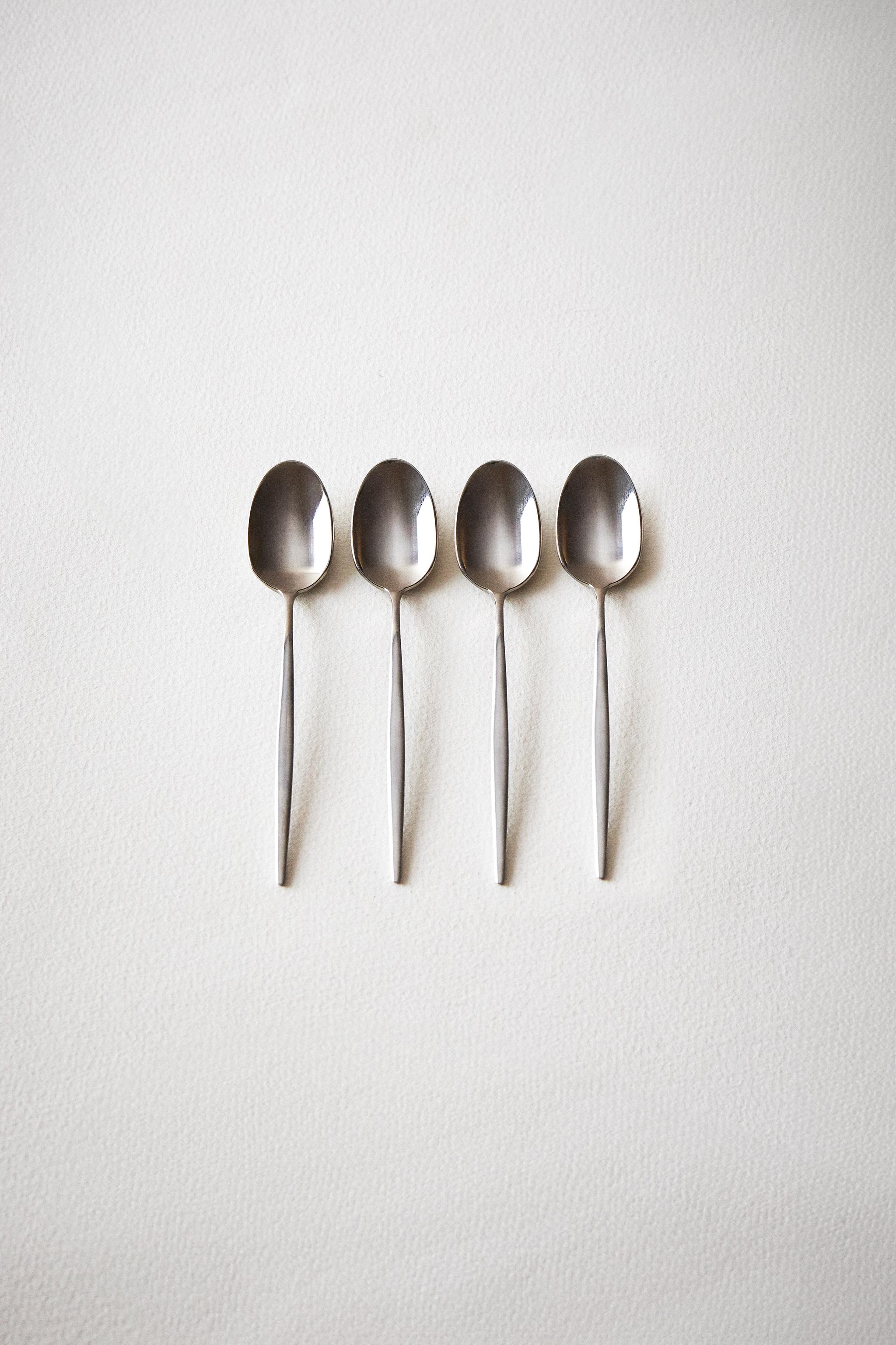 PACK OF COFFEE SPOONS WITH THIN HANDLES (PACK OF 4)